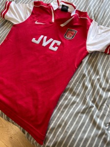 Original Nike Vintage Arsenal Bergkamp #10 Home Shirt - XL for sale on Ebay
