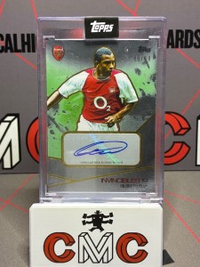 2024 topps invincibles Gilberto Silva auto green /99 Arsenal for sale on Ebay
