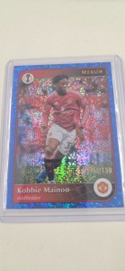 Kobbie Mainoo Merlin Blue Sparkle /150 Manchester United for sale on Ebay