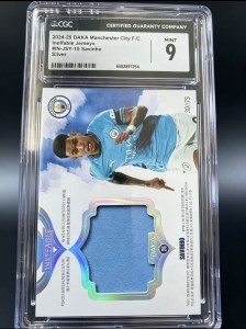 2024-25 Daka Manchester City Ineffable savinho Relic #/75 CGC 9 for sale on Ebay