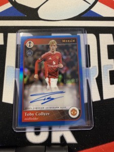 2024-25 Topps Merlin UCC Toby Collyer Blue Rookie Auto /150 Manchester United for sale on Ebay
