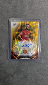 2023 Topps Chrome Gold Lava Bruno Fernandes Auto Manchester United for sale on Ebay
