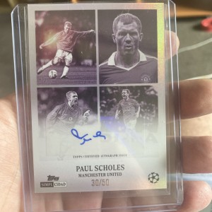 Topps Simplicidad 25/26 Paul Scholes Auto /50 Manchester United for sale on Ebay