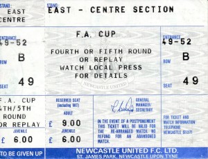 TICKET: Newcastle United v Manchester United (FA Cup) 1989/1990 - UNUSED for sale on Ebay