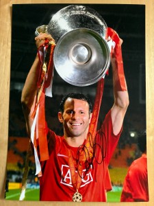 Ryan Giggs Signed XL A3 Photo Manchester United 2008 European Cup Autograph COA for sale on Ebay