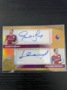 Gareth Barry Stiliyan Petrov Duel Auto 10/50 Aston Villa TOPPS Chrome for sale on Ebay