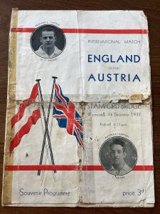 RARE Stamford Bridge 7/12/1932 England v Austria Programme LOW START PRICE for sale on Ebay
