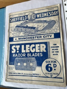 Sheff Wed v Man City March 1936 for sale on Ebay