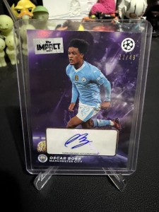 2023-24 TOPPS UCC IMPACT OSCAR BOBB AUTO /49 MANCHESTER CITY for sale on Ebay