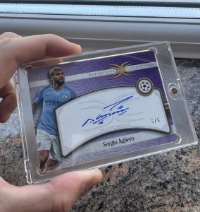 Definitive Sergio Aguero /5 On Card Autograph Manchester City for sale on Ebay