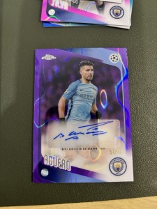 Sergio Aguero Auto /75 Manchester City Topps Chrome UCC 2025/26 UEFA Club Comps for sale on Ebay