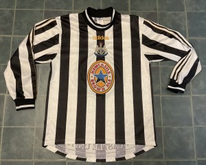 Original Adidas Newcastle United 1997/98 Long Sleeve Home Shirt Mens XL #7 Dyer for sale on Ebay