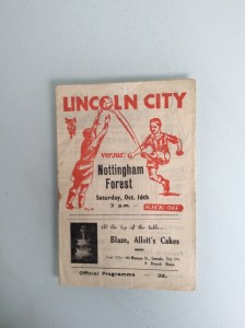 LINCOLN CITY V NOTTINGHAM FOREST 16.10.1948 FOOTBALL LEAGUE GAME for sale on Ebay