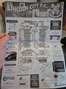 Lincoln City V Grantham Town Lincs Senior Cup Semi Final 20th March 2002 S/sheet for sale on Ebay