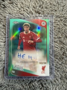 Topps Chrome UEFA Club Competitions Hugo Ekitike Autograph Liverpool /199 for sale on Ebay