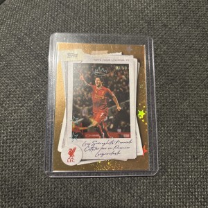Topps Liverpool Focus Luis Suarez /50 Gold Card for sale on Ebay
