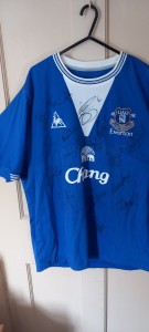 Signed Everton Shirt for sale on Ebay