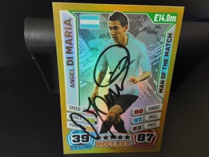 ANGEL DI MARIA - ARGENTINA Hand Signed Attax WORLD CUP 2014 Football trade card for sale on Ebay