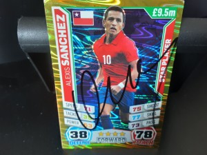 ALEXIS SANCHEZ - CHILE Hand Signed Attax WORLD CUP 2014 Football trade card for sale on Ebay