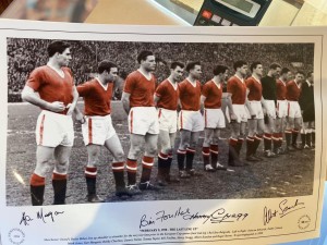 Man Utd Busby Babes 1958 Line Up Signed Gregg, Scanlon, Foulkes, Morgan BID £20 for sale on Ebay