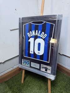 Framed R9 Ronaldo Signed Inter Milan Italian Shirt With COA for sale on Ebay
