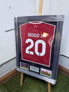 Framed Diogo Jota Signed Shirt Jersey Display with Certificate of Authenticity. for sale on Ebay
