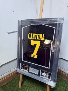 Framed And Signed Eric Cantona Shirt With COA for sale on Ebay
