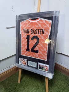 Framed Marco Van Basten Dutch Superstar Hand Signed Dutch Home Shirt With COA for sale on Ebay