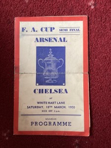 W/H/Lane 18/3/1950 FA Cup SemiFinal Souvenir/Pirate Programme Arsenal v Chelsea for sale on Ebay