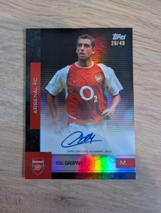 Edu Gaspar Gold Auto /49 2025-26 Topps Arsenal Team Set Autograph for sale on Ebay