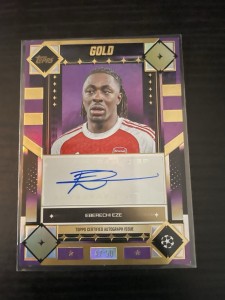 Eberechi Eze Auto 47/50 Topps Gold UCC 25/26 Arsenal for sale on Ebay
