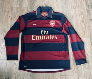 Arsenal 2007/08 Third Shirt Long Sleeve Nike Medium Maroon Navy Herbert Chapman for sale on Ebay