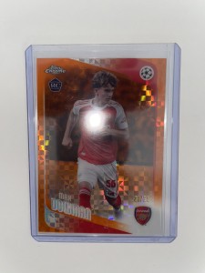 Max Dowman RC Orange Refractor /25 - Topps Chrome UCL 2025/26 - Arsenal for sale on Ebay