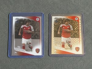 Topps Chrome UCC Max Dowman Refractor & Base Rookie Card Arsenal RC for sale on Ebay
