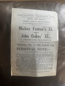 45/6 Fenton X1 v Oakes X1 Charity Match (4 Page Programme @ Middlesbrough) for sale on Ebay