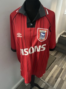 Ipswich Town Umbro Red Away Football Shirt Size XXL for sale on Ebay