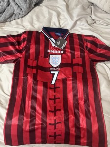 England 1998 Away Shirt BECKHAM 7 size XL Men’s for sale on Ebay