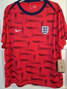 England 2024 Pre-match Shirt, Size XXL, BNWT. Stunning Red Cross Design for sale on Ebay
