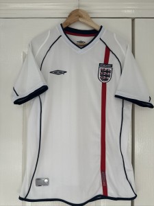 England Men’s Home Shirt - 2001-2003 - Large - Replica - Worn Once for sale on Ebay
