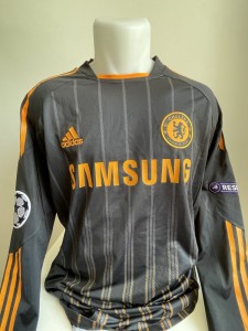 Adidas Chelsea Match prepare Away LS Shirt 10/11 Champs Lge Didier Drogba Signed for sale on Ebay