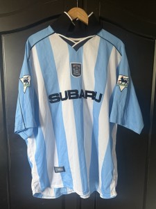 Coventry city 2000/2001 Match Worn John Aloisi No 9 Home Shirt Short Sleeved  for sale on Ebay