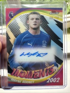 Wayne Rooney Auto /10 Topps Finest Moments 2002 Everton for sale on Ebay