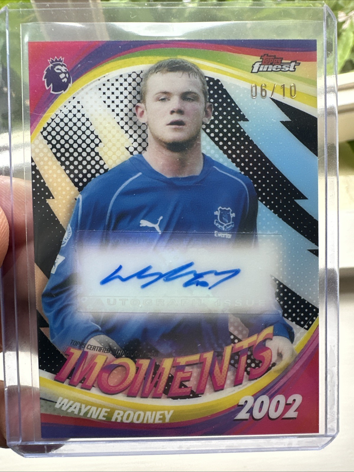 Wayne Rooney Auto /10 Topps Finest Moments 2002 Everton for sale on Ebay