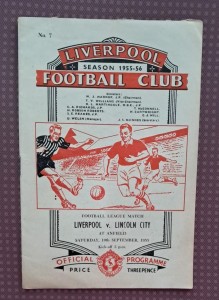 1955/56 Division Two - LIVERPOOL v. LINCOLN CITY for sale on Ebay