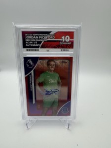 TOPPS Premier League 25/26 Jordan Pickford Auto Numbered 1/5 Everton ACE 10 POP1 for sale on Ebay