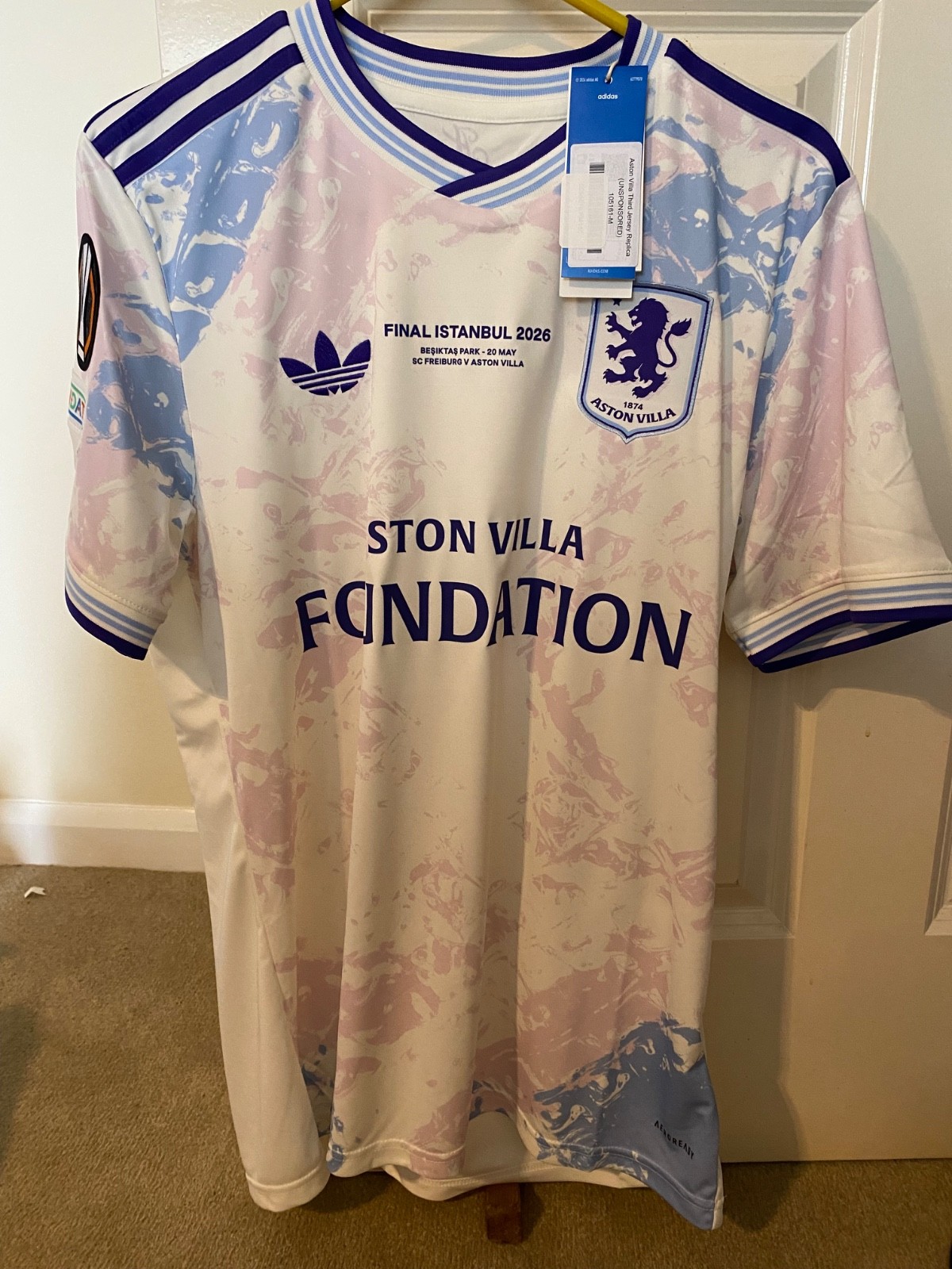 ASTON VILLA EUROPA LEAGUE FINAL SHIRT SIZE MEDIUM for sale on Ebay