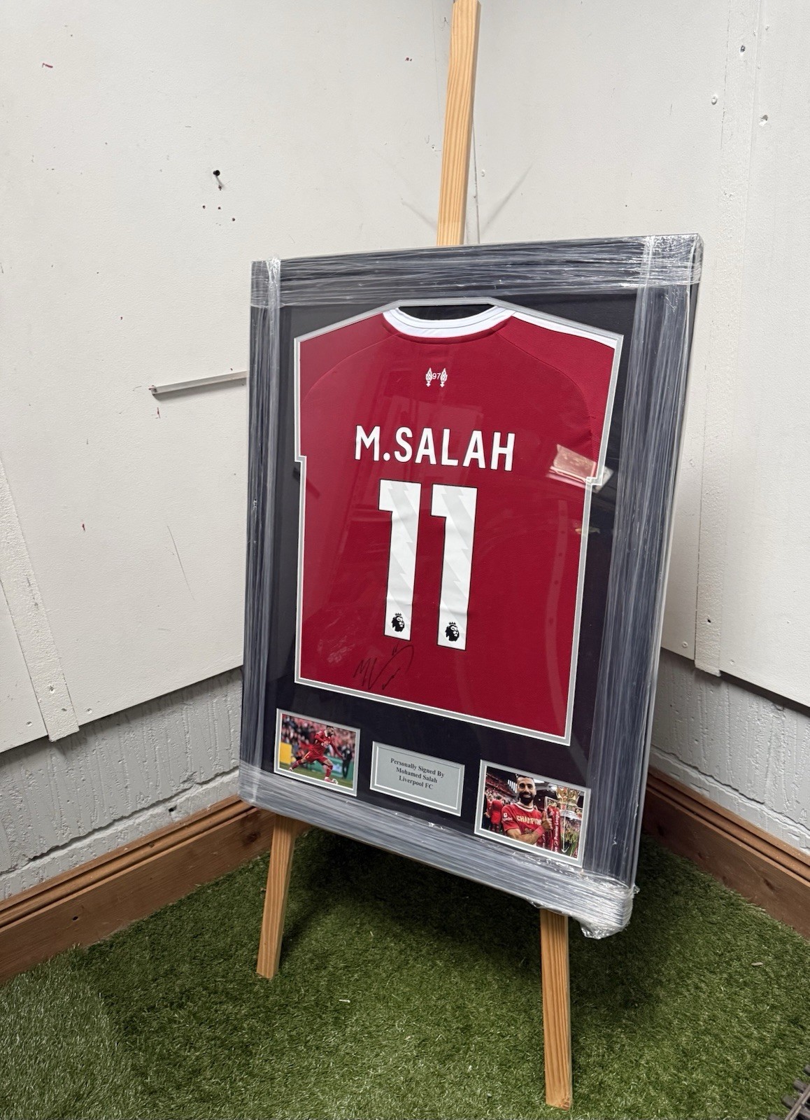 Mohamed Salah Hand Signed and Framed Liverpool Shirt with COA for sale on Ebay