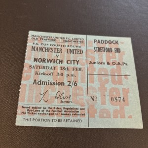 Manchester United ticket stub FACup v Nottingham forest 1966/67 STRETFORD END  for sale on Ebay