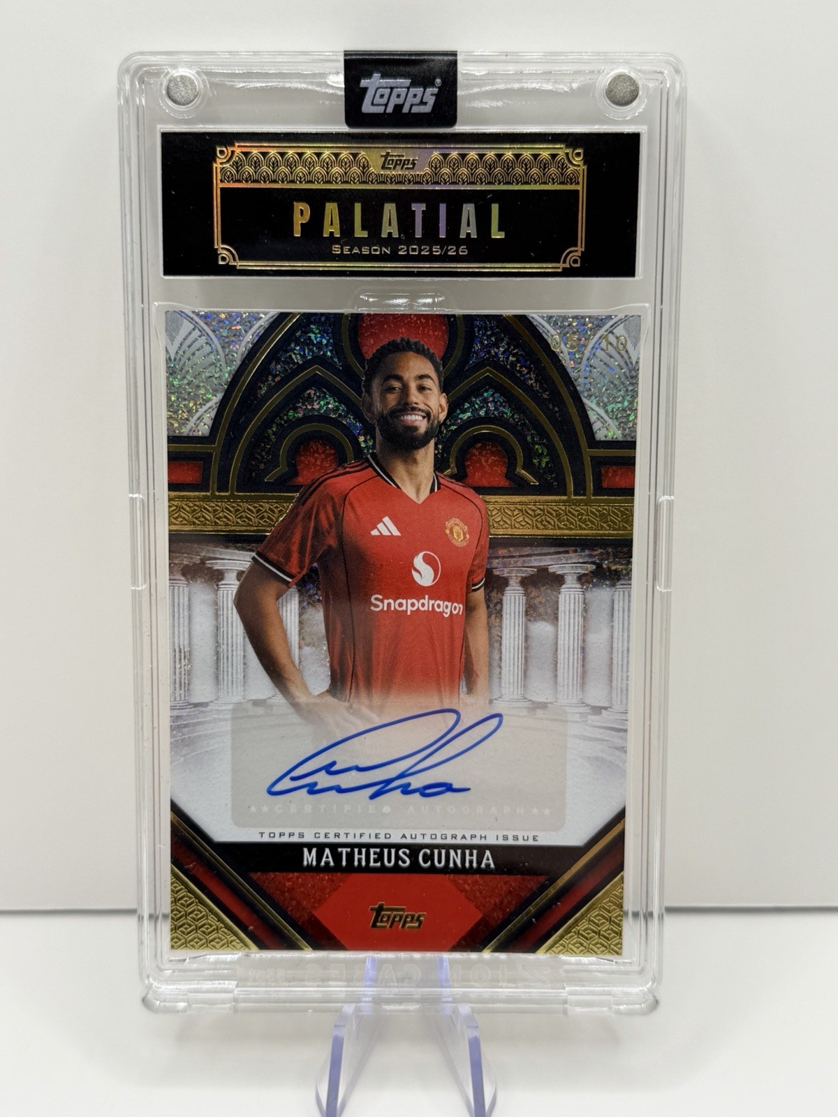 2025-26 Topps Palatial Matheus Cunha Palatial Pose Auto 05/10 Manchester United for sale on Ebay