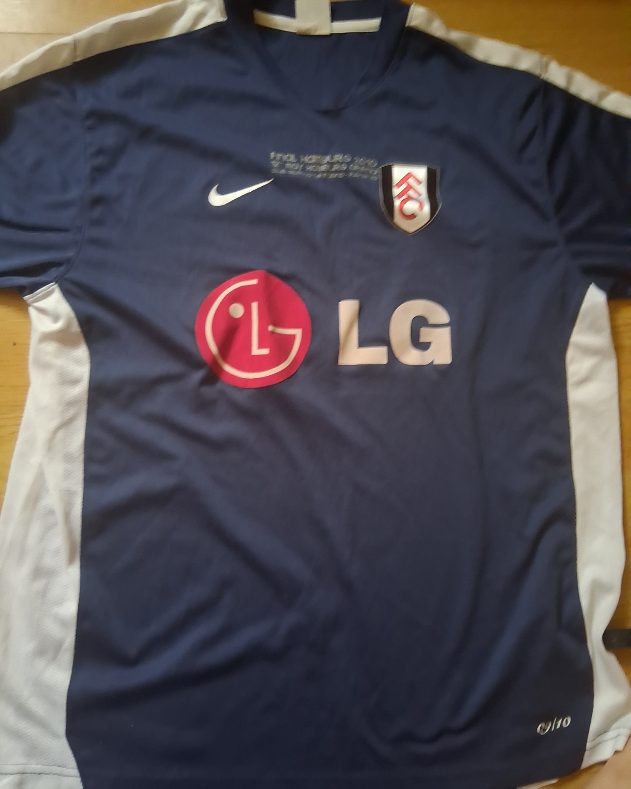 FULHAM FOOTBALL CLUB SHIRT  - EUROPA LEAGUE CUP FINAL 2010 SIZE LARGE  for sale on Ebay